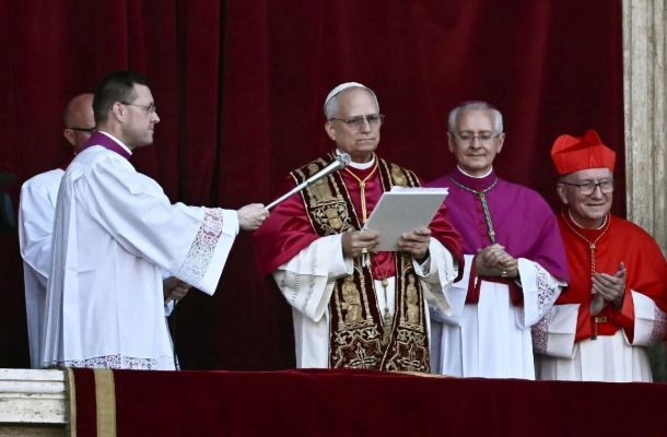 Папа Леў XIV у сваім першым звароце заклікаў да міру ў свеце
